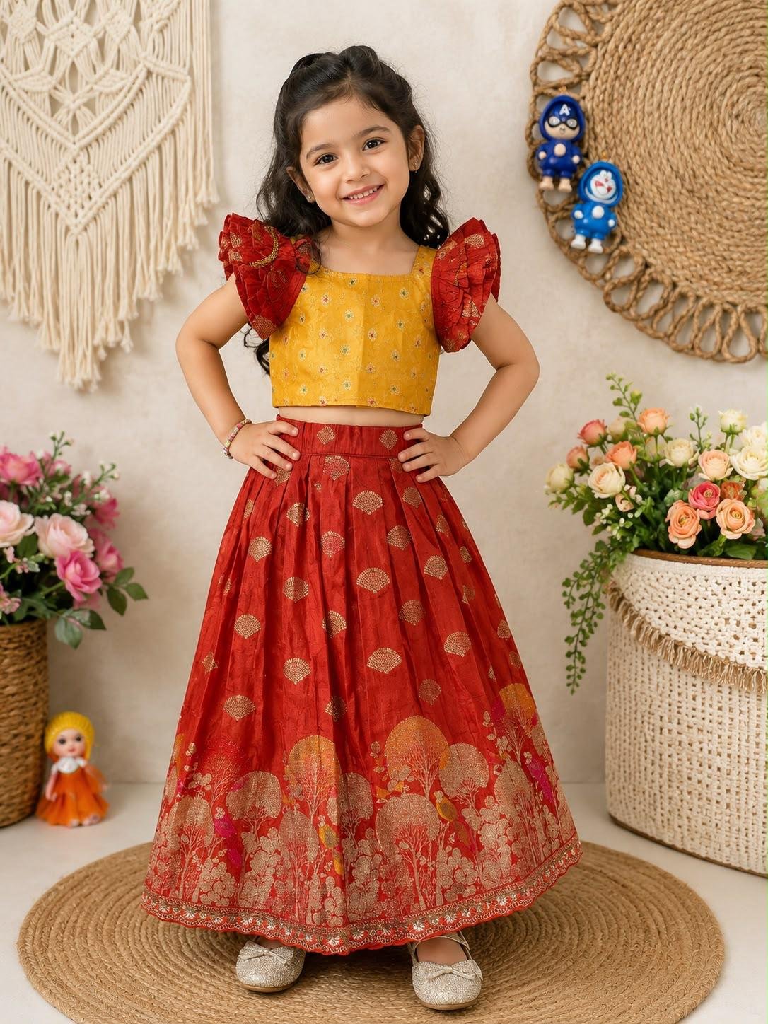 Kids Lehngha Choli Viscose Dola